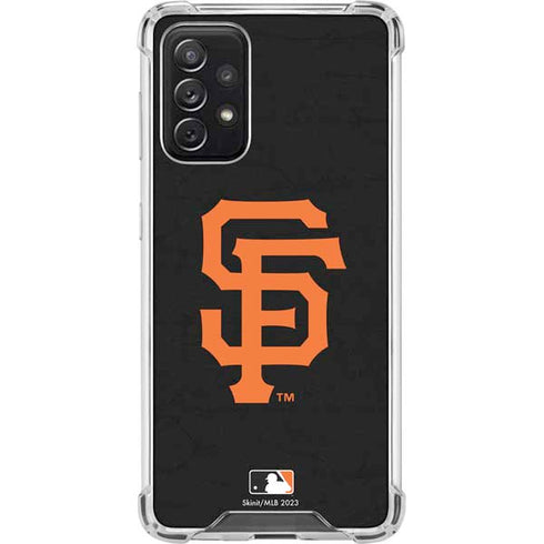 MLB San Francisco Giants - Solid Distressed Galaxy A72 5G Clear Case